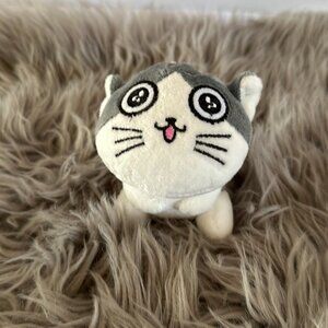 Gray Kitty Stuffed Keychain • Cute Cat Plush Charm • Unbranded